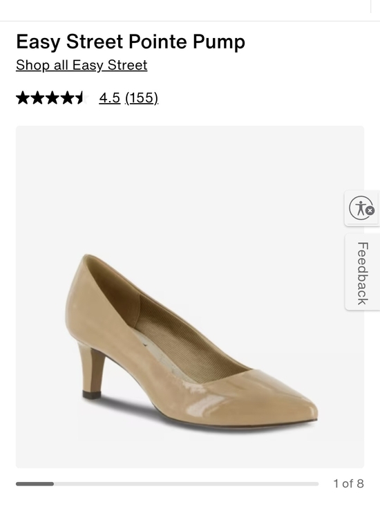 easy street Shoes - easy street Nude Patent Pointe Pump